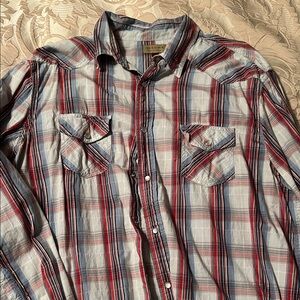 Sonoma Red and Blue Plaid Casual Shirt